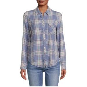Rails Brady plaid shirt in blue mint rose M